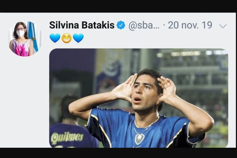 Los tuits de Batakis en donde expresa su amor por Boca y por Riquelme