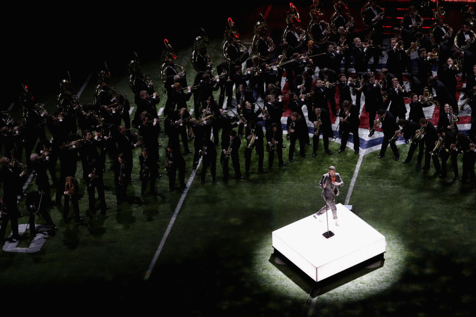 <p>Justin Timberlake performs during the Pepsi Super Bowl LII Halftime Show at U.S. Bank Stadium on February 4, 2018 in Minneapolis, Minnesota. </p>