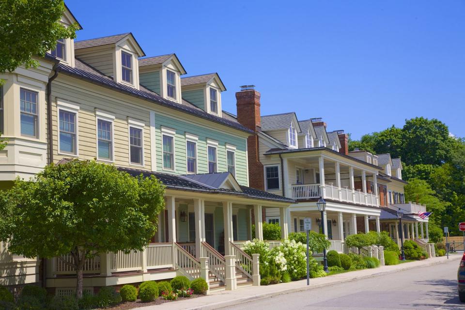 well maintained historic homes off main street, cold spring, ny