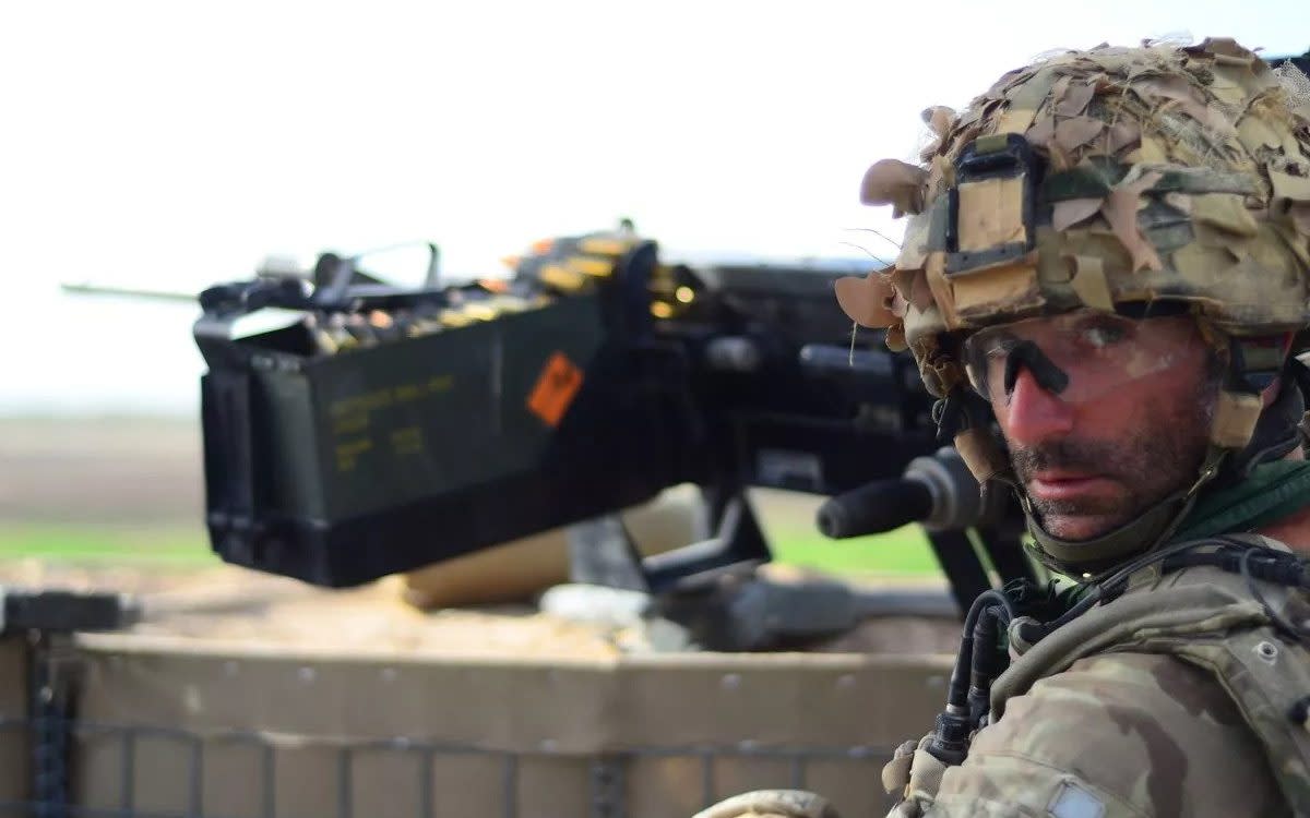 James Kirby, who was killed in Gaza while working for the World Central Kitchen, seen on a tour of Afghanistan when he was a British soldier