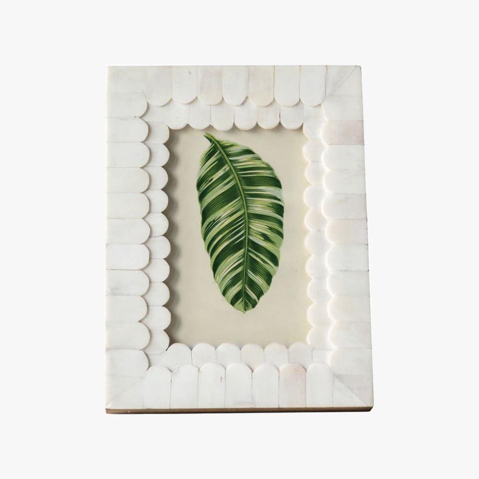 Dear Keaton Scalloped Natural Bone Photo Frame