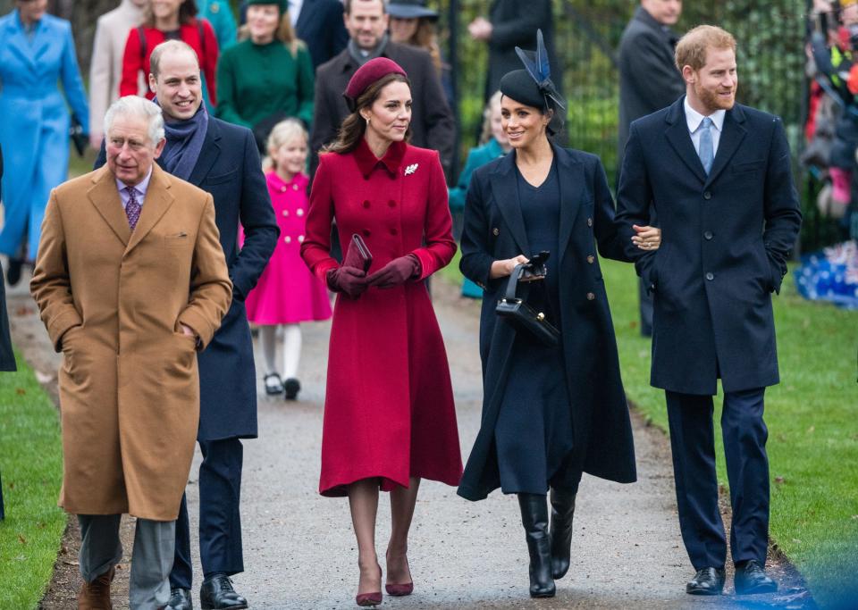 Members of the royal family at Sandringham for Christmas 2018.