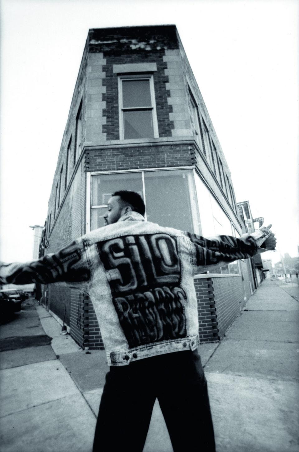 Detroit DJ-producer Eddie Fowlkes, photographed in 1987 by Normski along Gratiot Avenue in Detroit.
