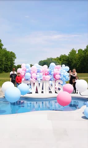 <p>Kailyn Lowry/Instagram</p> Kailyn Lowry and family pose with twins sign