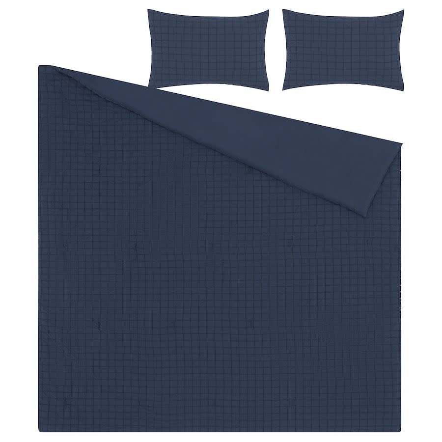 <p><a href="https://www.ikea.com/us/en/p/raevstarr-comforter-set-dark-blue-40576929/" rel="nofollow noopener" target="_blank" data-ylk="slk:Shop Now;elm:context_link;itc:0;sec:content-canvas" class="link rapid-noclick-resp">Shop Now</a></p><p>RÄVSTARR comforter set</p><p>ikea.com</p><span class="copyright">Hearst Owned</span>