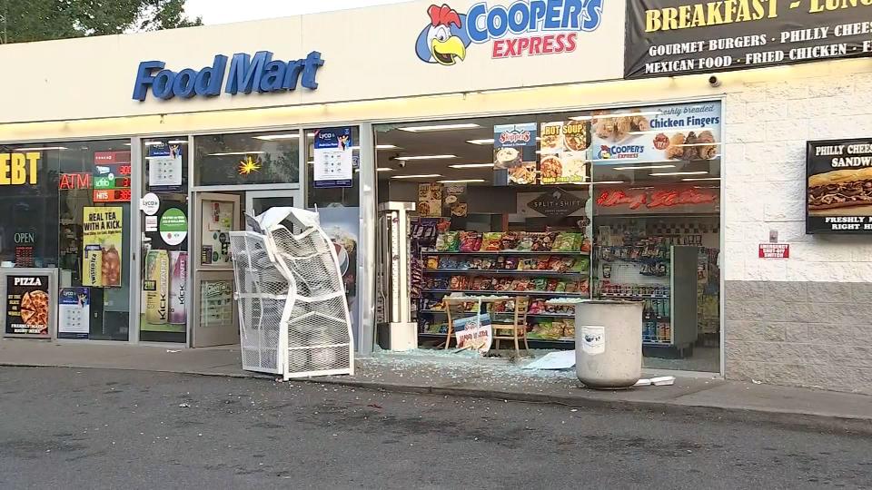 The truck crashed into the 76 gas station on 259th and Pacific Highway in Des Moines.