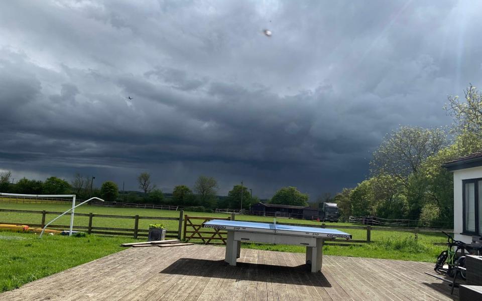 A possible UFO over Saffron Walden, Essex, in an image captured by resident Rachel Wallden this month - Rachel Wallden/Deadline News