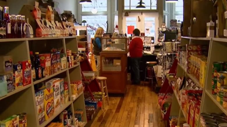 The interior of Thompson's Market