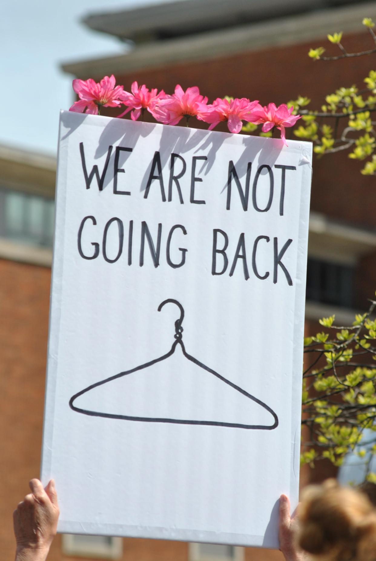 Hundreds gathered to protest the Supreme Court's leaked draft opinion to overturn the nearly 50-year precedent set by Roe v. Wade.