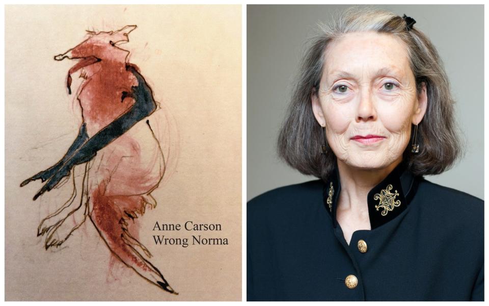 Anne Carson, book cover of Wrong Norma
