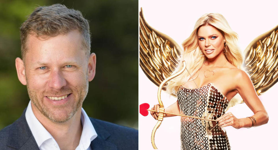 (left) A photo of Byron mayor Michael Lyon (right) A promotional photo of Love Island Host Sophie Monk 