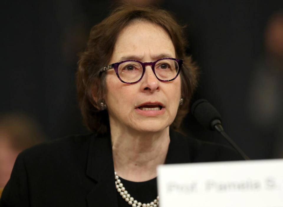Constitutional scholar Pamela Karlan of Stanford University testifies before the House Judiciary Committee in the Longworth House Office Building on Capitol Hill December 4, 2019.