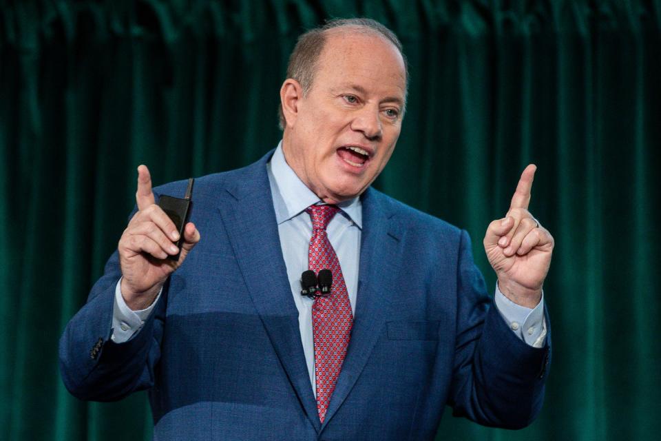 Mayor Mike Duggan speaks during State of the City at Dexter Avenue Baptist Church in Detroit on Wednesday, April 17, 2024.