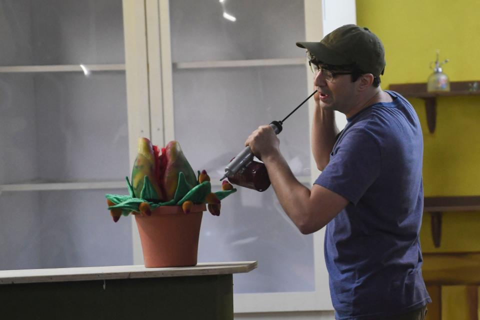 The Augusta Players hold a final run-through of “Little Shop of Horrors” in their rehearsal space off Ellis Street on Thursday, Sept. 28, 2023. “Little Shop of Horrors” will open on Oct. 6th at The Imperial Theater.