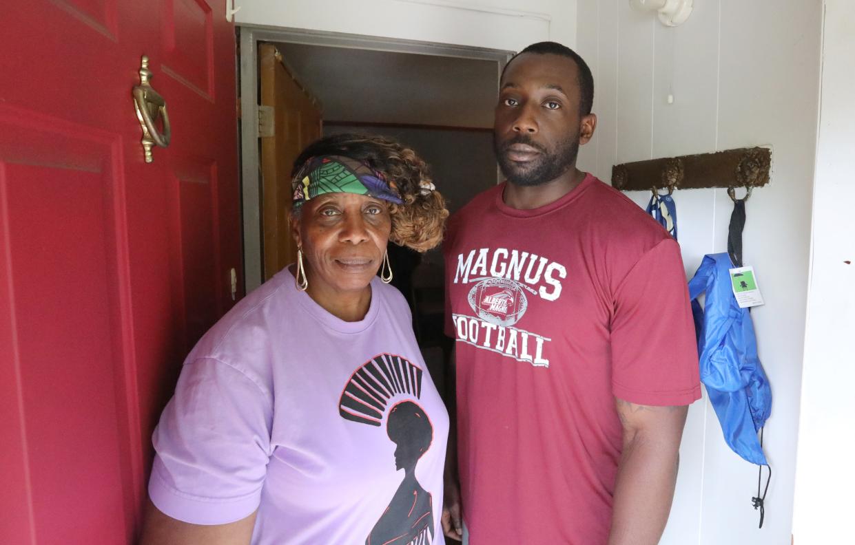 Judy Adams at her Central Nyack home with her son, Kevin Adams June 9, 2023. Her other son, Sean Harris, died after Clarkstown police went to the house based on a call from a social worker.