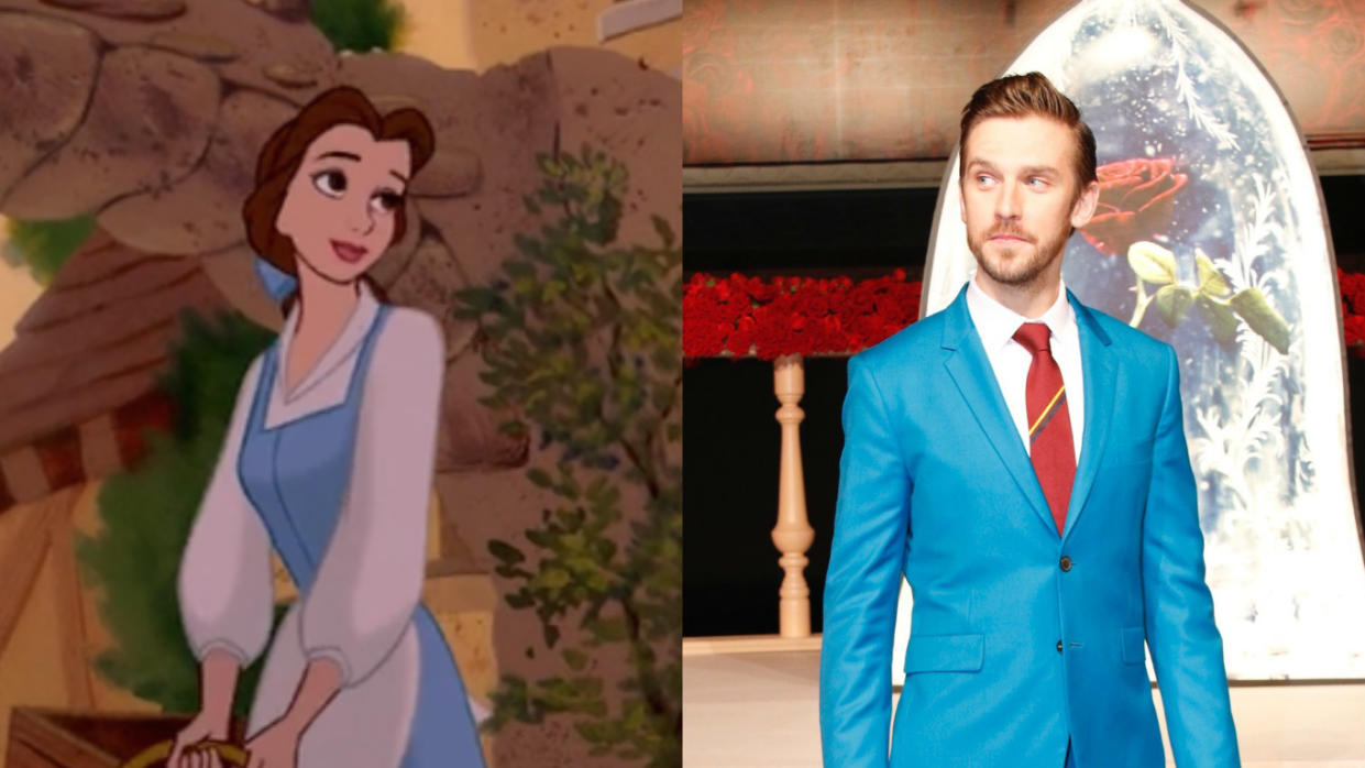 Dan Stevens is lowkey copying Belle’s iconic looks on the “Beauty and the Beast” red carpet