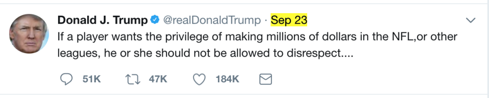 Donald Trump tweet