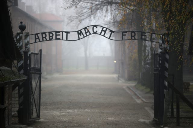 The gates at the Auschwitz concentration camp