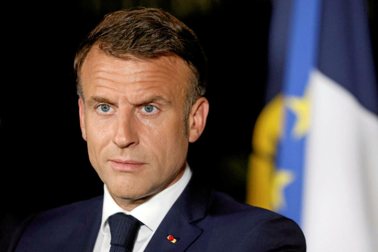 « Après l’élection, ce débat n’aura plus d’intérêt : je suis président de la République », avertit Emmanuel Macron.  - Credit:LUDOVIC MARIN-POOL/SIPA