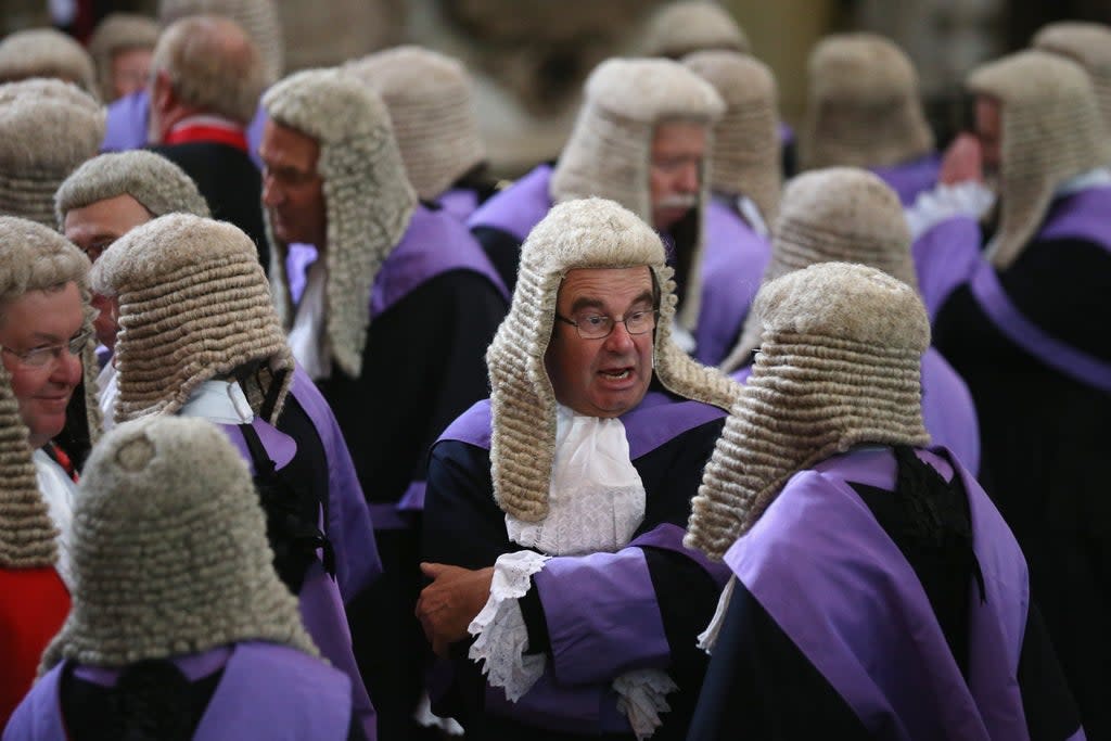 Judges congregate in Westminster Abbey before their Annual Service of Thanksgiving on October 1, 2012 in London, England (Getty Images)