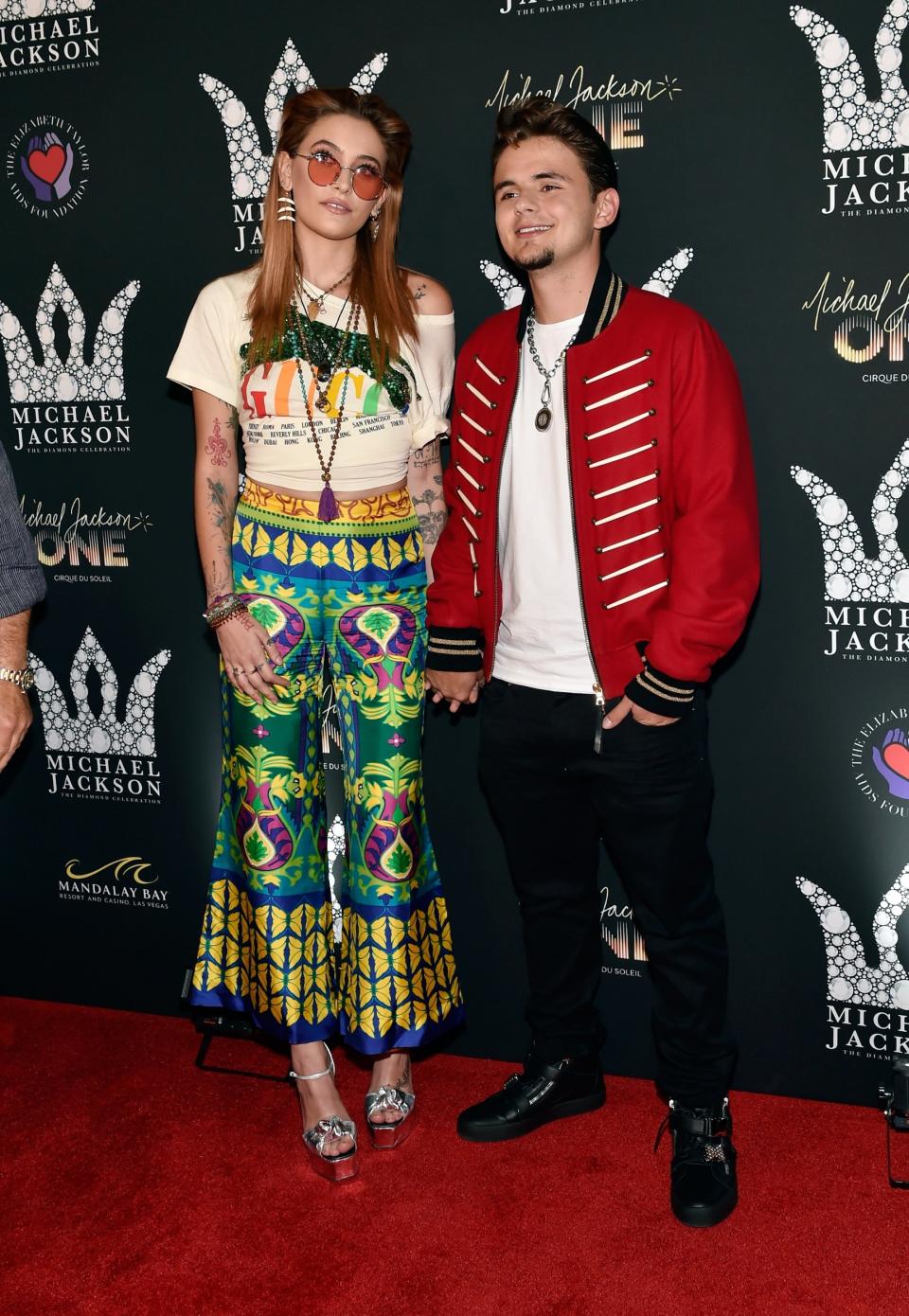 Support: Paris Jackson with her brother Prince Michael Jackson (Getty Images)