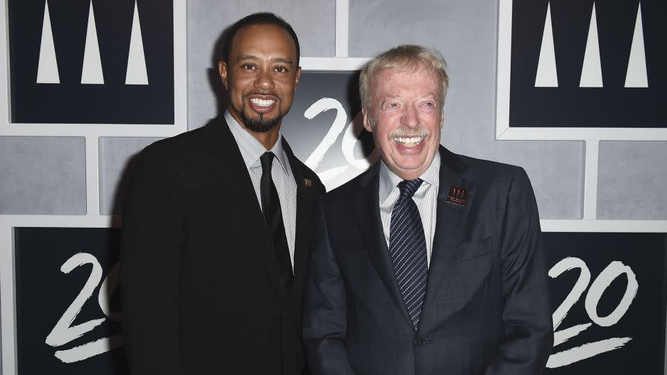 Woods and Knight at the Tiger Woods Foundation's 20th Anniversary Celebration, held at the New York Public Library in 2016. - Gustavo Caballero/Getty Images