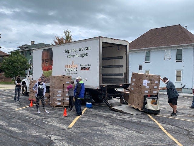 Feeding America delivers food to Grow It Forward's pantry, among others in the county.