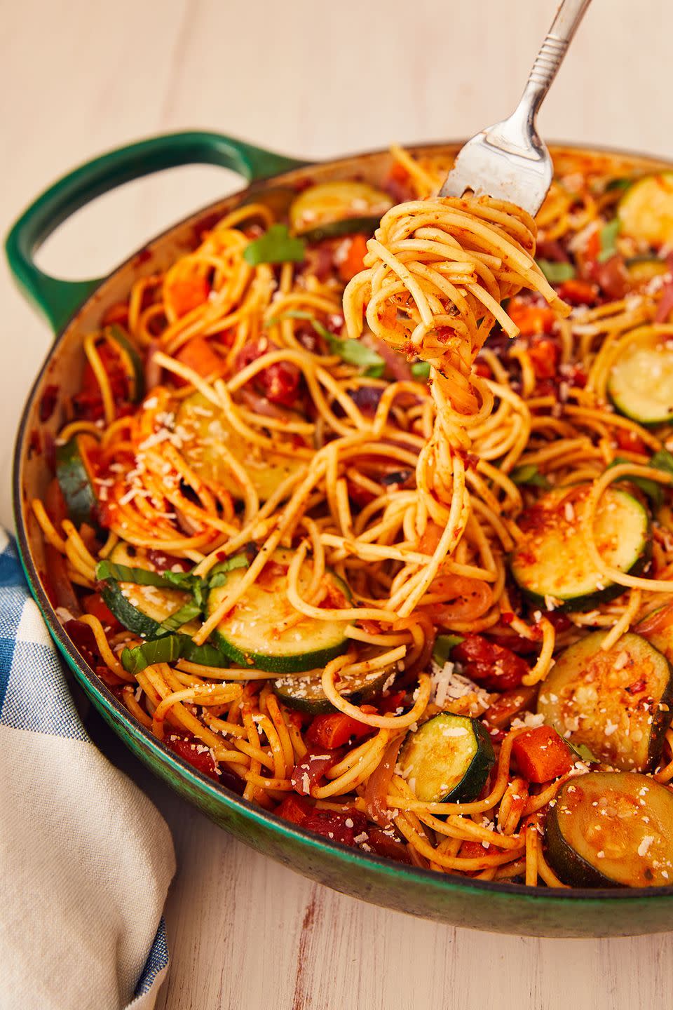 <p>Leftover veggies have a new home. </p><p>Get the recipe from <a href="https://www.delish.com/cooking/recipe-ideas/a22363721/vegetable-spaghetti-pasta-recipe/" rel="nofollow noopener" target="_blank" data-ylk="slk:Delish.;elm:context_link;itc:0;sec:content-canvas" class="link ">Delish. </a></p>