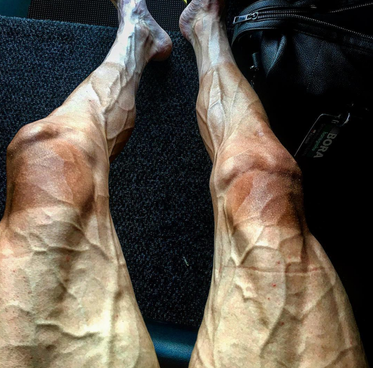 Pawel Poljanski shows off his tired legs on Instagram after 16 stages of the Tour de France (Pawel Poljanski/Instagram)