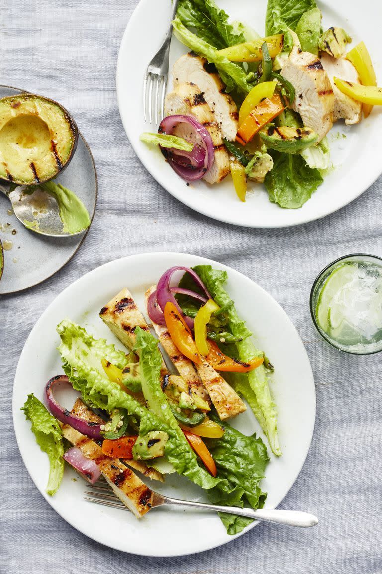 Chicken Fajita Salad with Lime-Cilantro Vinaigrette