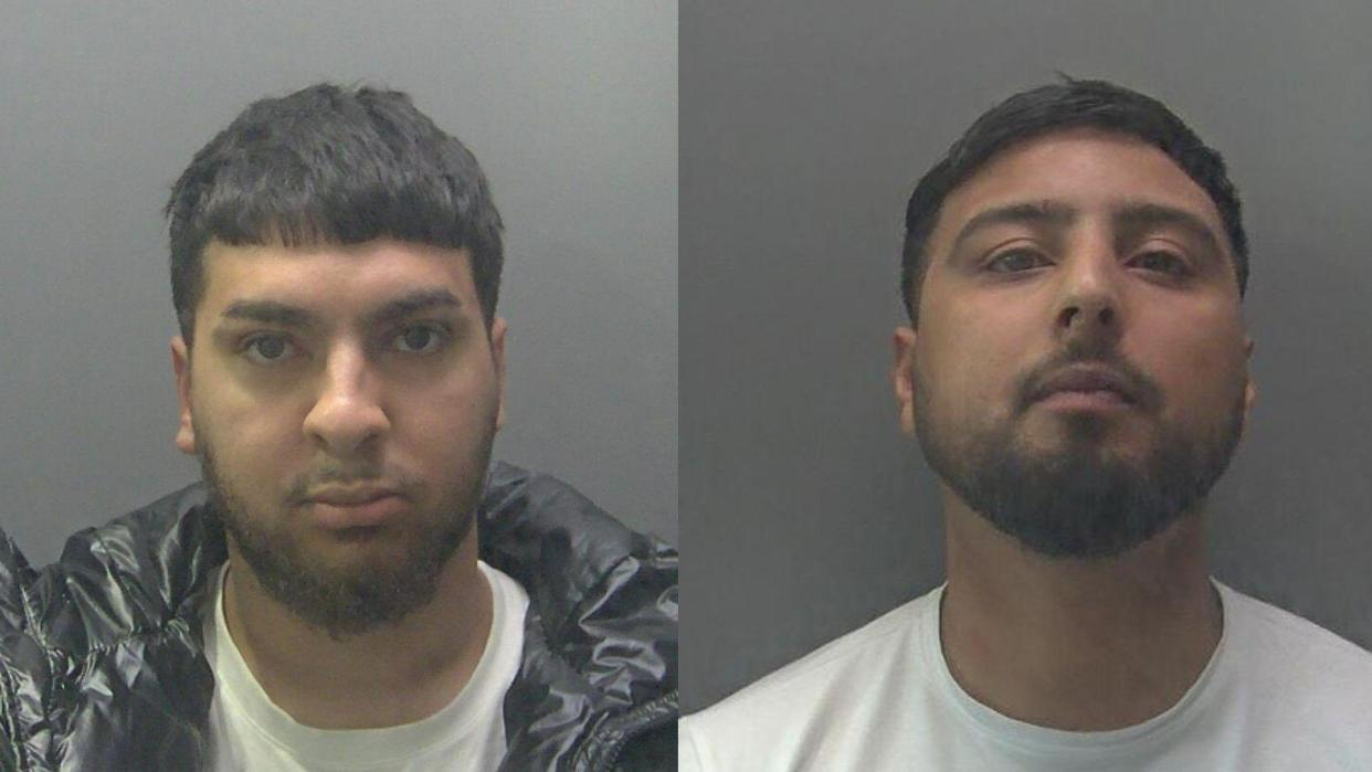 Custody pictures of Hussain and Nazir 