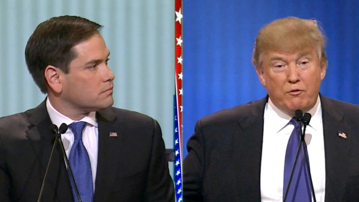 &#39;Little Marco,&#39; Hand Size Are Hot Topics at Debate