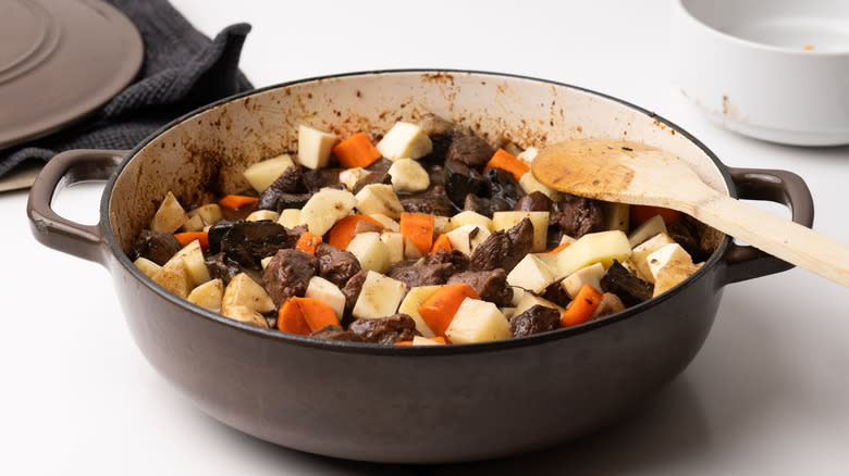 stew with root vegetables 