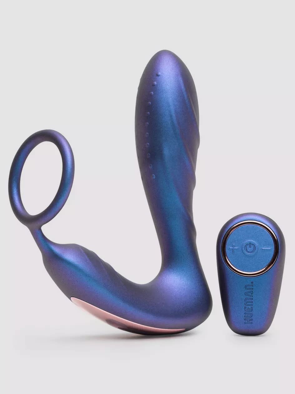 Hueman Black Hole Galactic Silicone Remote Control Cock Ring Butt Plug, best anal sex toys for cheating in chess