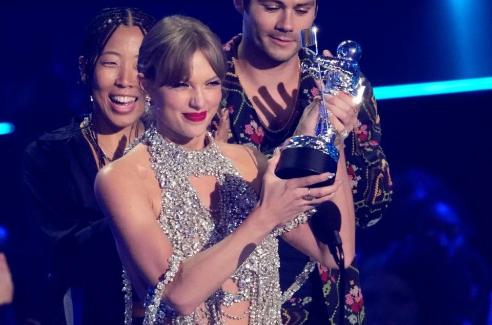 Taylor Swift was awarded best longform video for All Too Well (10 Minute Version) (Taylor’s Version) (Charles Sykes/AP) (AP)