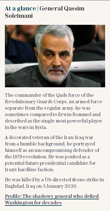 At a glance | General Qassim Soleimani