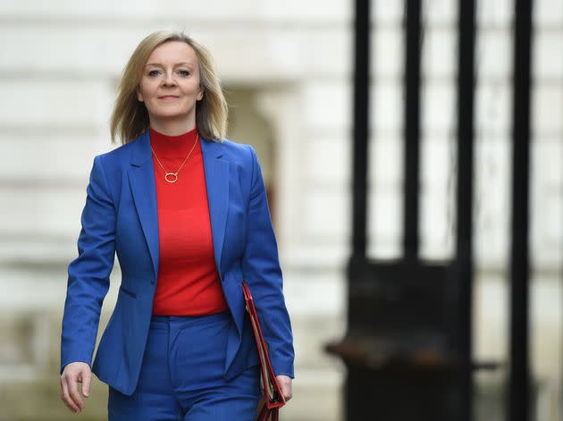 Foreign secretary Liz Truss is seen as a contender for Johnson's crown. (Photo: Anadolu Agency via Getty Images)