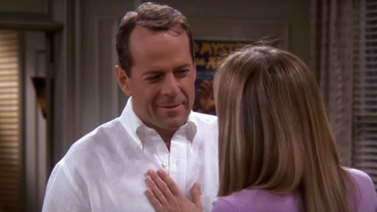  Bruce Willis with Jennifer Aniston on Friends. 