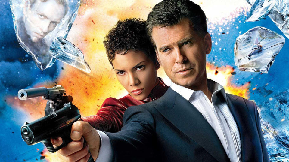 Halle Berry and Pierce Brosnan on the poster for 'Die Another Day'. (Credit: Eon/MGM/Fox)