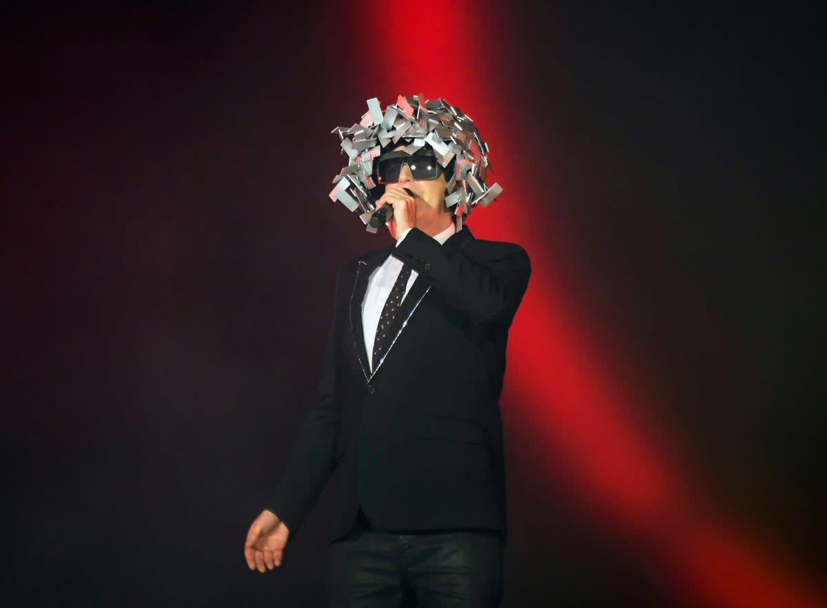 Neil Tennant of Pet Shop Boys performs on the first day of Rock in Rio festival in 2017 (AFP via Getty Images)