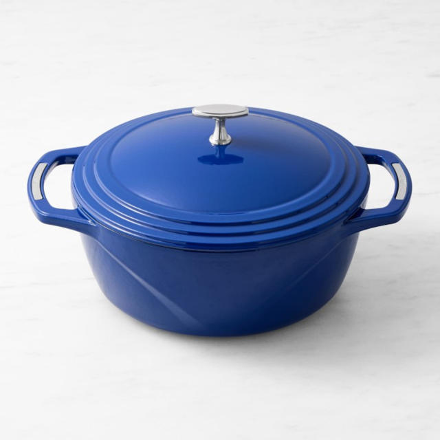 Lodge Cast Iron 5.5 Quart Enameled Dutch Oven, Oyster - Yahoo Shopping