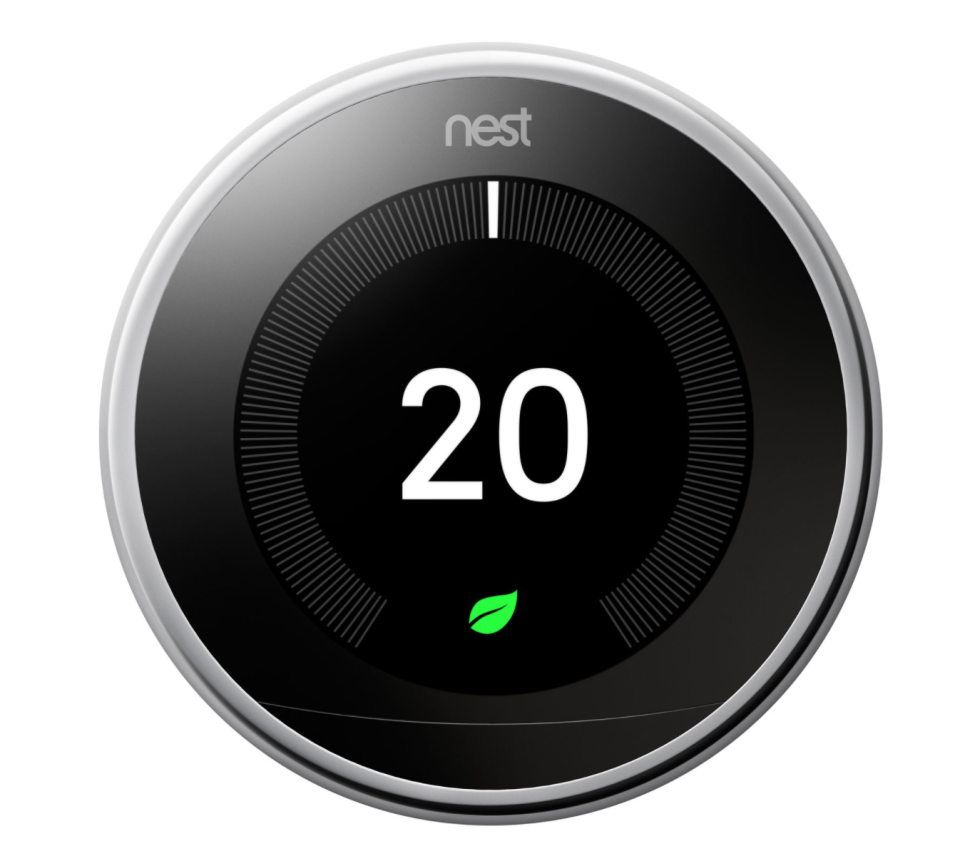 Google Nest Wi-Fi Smart Learning Thermostat 3rd Generation in Polished Steel (Photo via Best Buy Canada) 