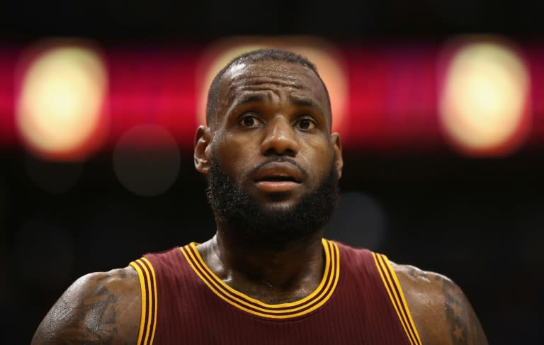 LeBron James recorded his sixth triple-double of the season as the Cleveland Cavaliers beat the New York Knicks 119-104, at Quicken Loans Arena in Cleveland, Ohio, on February 23, 2017