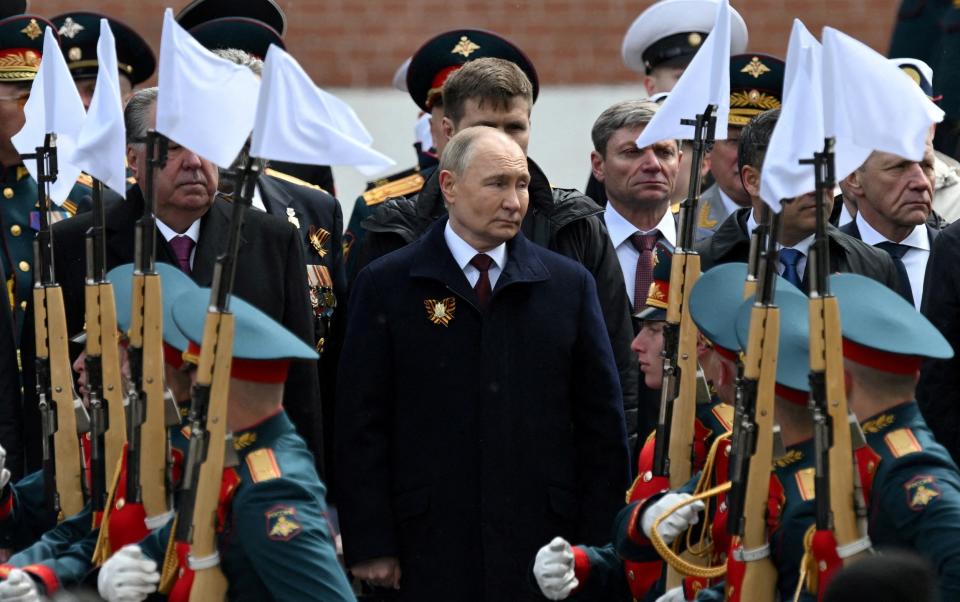 Vladimir Putin at Russia's Victory Day celebrations last month