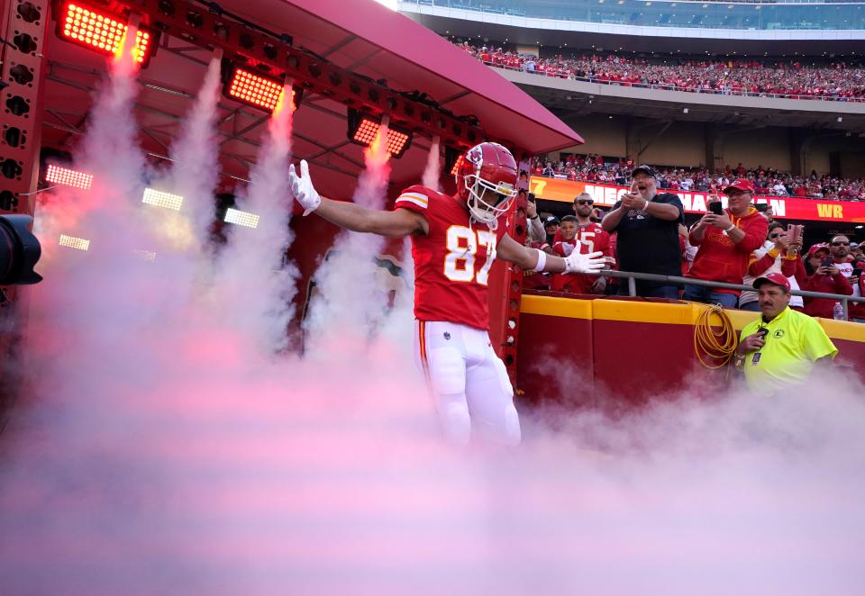 Travis Kelce wasn't able to find the end zone in Week 6 vs. Buffalo, but he still caught eight passes for 108 yards and remains this season's No. 1 fantasy tight end.