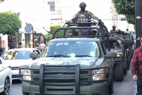 Despliegue de militares en Guanajuato para reforzar la seguridad.