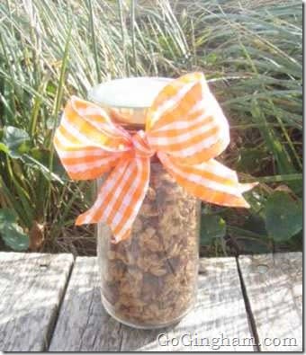 Homemade granola... in a pretty jar