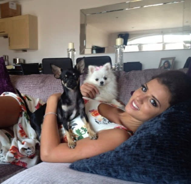 Celebrity photos: TOWIE’s Lucy Mecklenburgh and Mario Falcone already have one cute pooch, Bentley, but they’ve made a new addition to their family in the form of the super cute new dog, Lola. Lucy tweeted this picture of herself with both dogs.