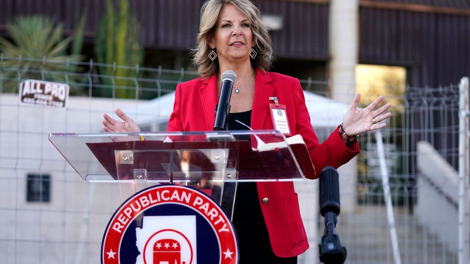 Dr. Kelli Ward at a press conference at the Maricopa County Elections Department on Nov. 18, 2020, in Phoenix. - Ross D. Franklin/AP