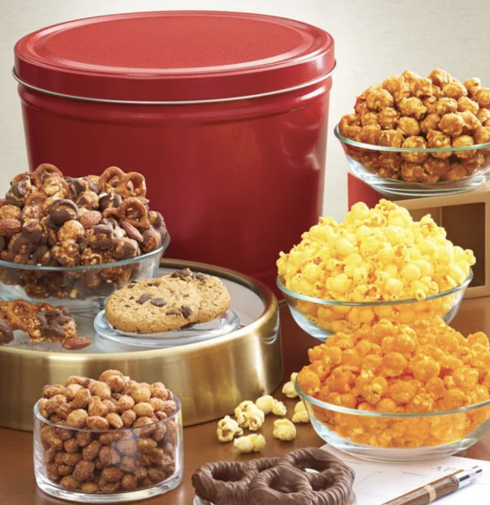 15) Popcorn Tin Snack Assortment